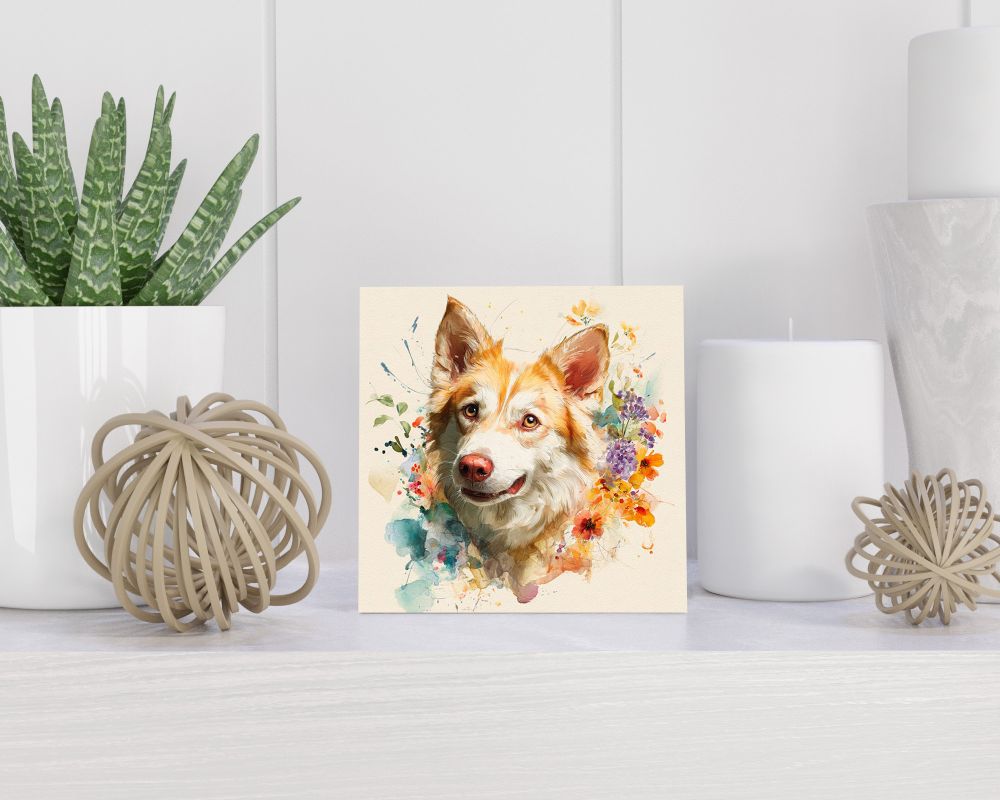 Tegel 15X15 Cm Met Oost-Siberische Laika Cadeau Decoratie | Tegeltjes Met Tekst | Tegeltjes Met Spreuken | Collega | Oma | Opa | Pensioen | Mama | Papa | Vriend Tegel 15x15 cm Oost-Siberische Laika
