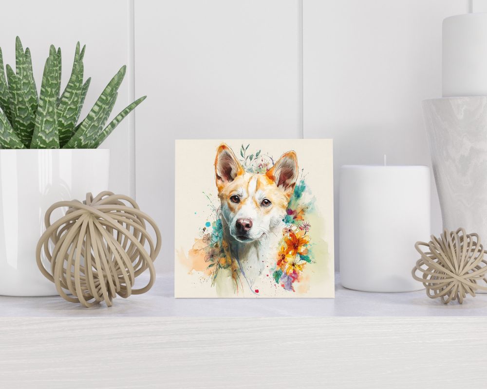 Tegel 15X15 Cm Met Oost-Siberische Laika Cadeau Decoratie | Tegeltjes Met Tekst | Tegeltjes Met Spreuken | Collega | Oma | Opa | Pensioen | Mama | Papa | Vriend Tegel 15x15 cm Oost-Siberische Laika