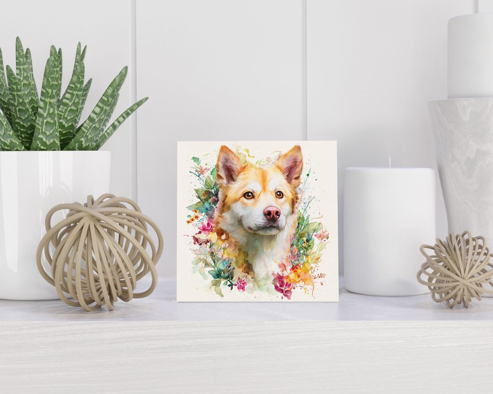 Tegel 15X15 Cm Met Oost-Siberische Laika Cadeau Decoratie | Tegeltjes Met Tekst | Tegeltjes Met Spreuken | Collega | Oma | Opa | Pensioen | Mama | Papa | Vriend Tegel 15x15 cm Oost-Siberische Laika