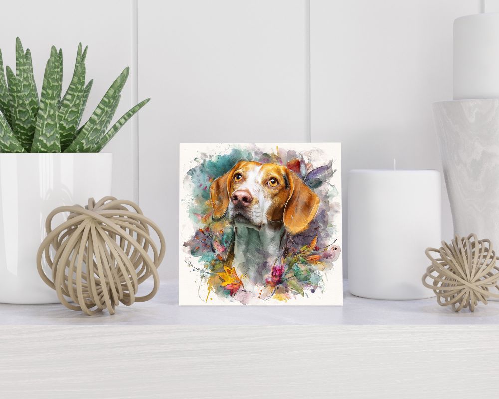 Tegel 15X15 Cm Met Engelse Foxhound Cadeau Decoratie | Tegeltjes Met Tekst | Tegeltjes Met Spreuken | Collega | Oma | Opa | Pensioen | Mama | Papa | Vriend Tegel 15x15 cm Engelse Foxhound