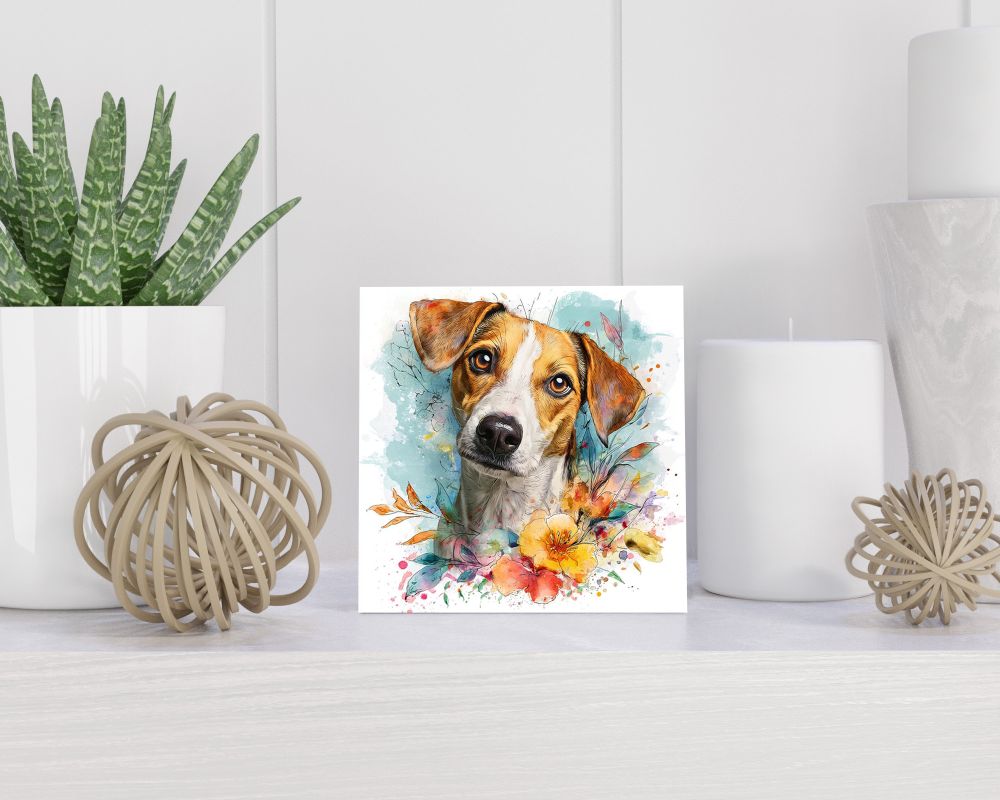 Tegel 15X15 Cm Met Engelse Foxhound Cadeau Decoratie | Tegeltjes Met Tekst | Tegeltjes Met Spreuken | Collega | Oma | Opa | Pensioen | Mama | Papa | Vriend Tegel 15x15 cm Engelse Foxhound