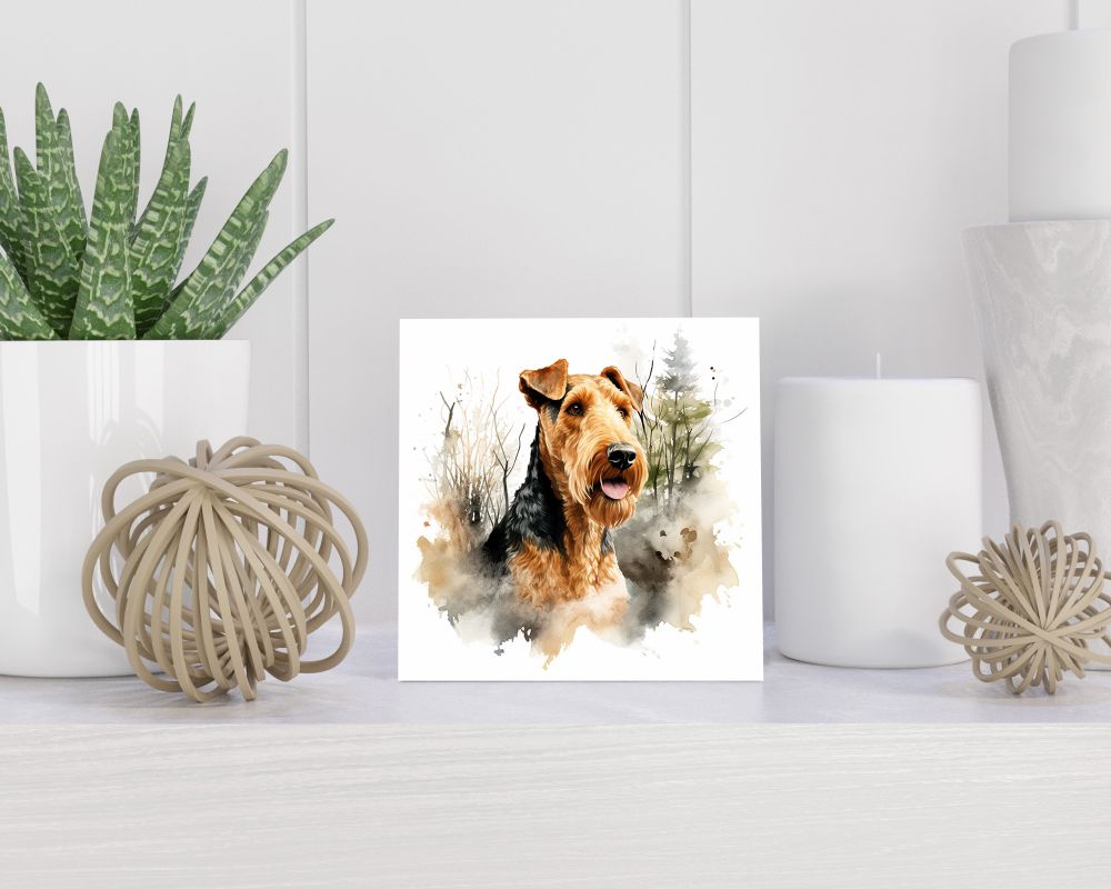 Tegel 15x15 cm Airedale Terriër