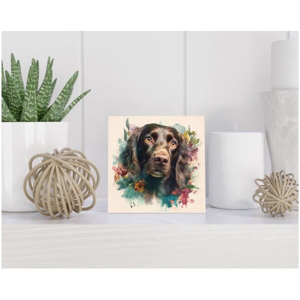 Tegel 15X15 Cm Met Field Spaniël Cadeau Decoratie | Tegeltjes Met Tekst | Tegeltjes Met Spreuken | Collega | Oma | Opa | Pensioen | Mama | Papa | Vriend Tegel 15x15 cm Field Spaniël