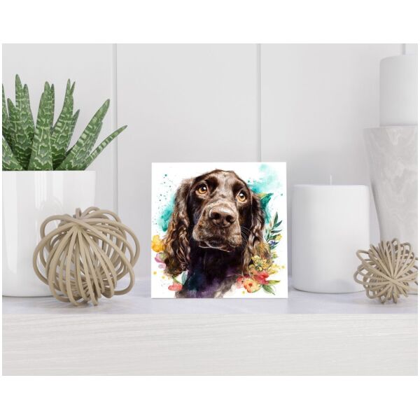 Tegel 15X15 Cm Met Field Spaniël Cadeau Decoratie | Tegeltjes Met Tekst | Tegeltjes Met Spreuken | Collega | Oma | Opa | Pensioen | Mama | Papa | Vriend Tegel 15x15 cm Field Spaniël