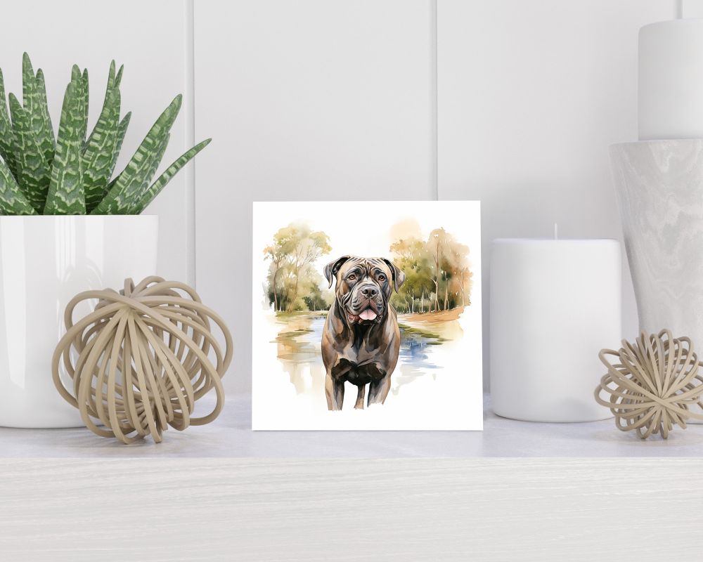 Tegel 15X15 Cm Met Cane Corso Cadeau Decoratie | Tegeltjes Met Tekst | Tegeltjes Met Spreuken | Collega | Oma | Opa | Pensioen | Mama | Papa | Vriend Tegel 15x15 cm Cane Corso