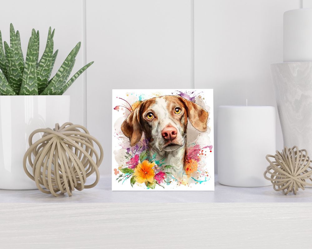Tegel 15X15 Cm Met Finse Lappenhond Cadeau Decoratie | Tegeltjes Met Tekst | Tegeltjes Met Spreuken | Collega | Oma | Opa | Pensioen | Mama | Papa | Vriend Tegel 15x15 cm Finse Lappenhond