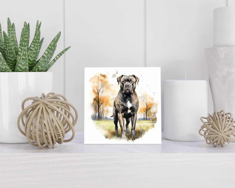 Tegel 15X15 Cm Met Cane Corso Cadeau Decoratie | Tegeltjes Met Tekst | Tegeltjes Met Spreuken | Collega | Oma | Opa | Pensioen | Mama | Papa | Vriend Tegel 15x15 cm Cane Corso