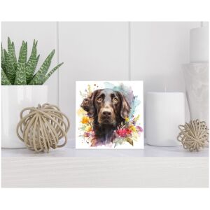 Tegel 15x15 cm Flatcoated Retriever