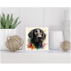 Tegel 15x15 cm Flatcoated Retriever