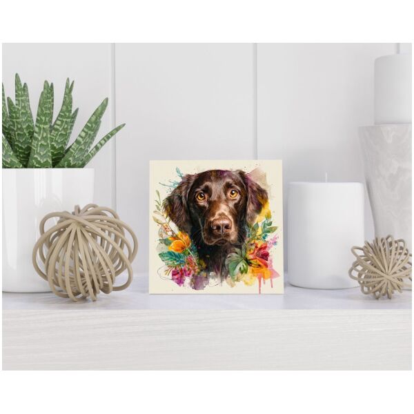 Tegel 15x15 cm Flatcoated Retriever