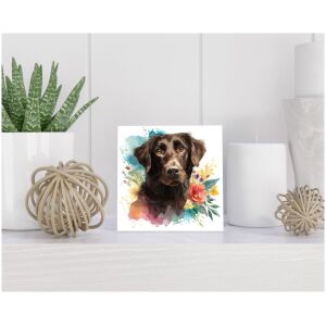 Tegel 15x15 cm Flatcoated Retriever