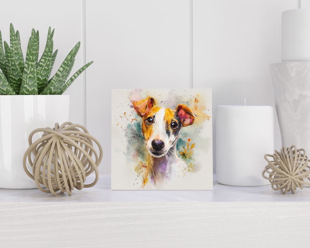 Tegel 15X15 Cm Met Fox Terrier Cadeau Decoratie | Tegeltjes Met Tekst | Tegeltjes Met Spreuken | Collega | Oma | Opa | Pensioen | Mama | Papa | Vriend Tegel 15x15 cm Fox Terrier
