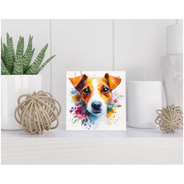 Tegel 15X15 Cm Met Fox Terrier Cadeau Decoratie | Tegeltjes Met Tekst | Tegeltjes Met Spreuken | Collega | Oma | Opa | Pensioen | Mama | Papa | Vriend Tegel 15x15 cm Fox Terrier