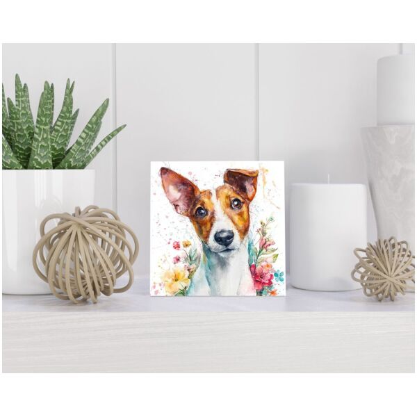 Tegel 15X15 Cm Met Fox Terrier Cadeau Decoratie | Tegeltjes Met Tekst | Tegeltjes Met Spreuken | Collega | Oma | Opa | Pensioen | Mama | Papa | Vriend Tegel 15x15 cm Fox Terrier