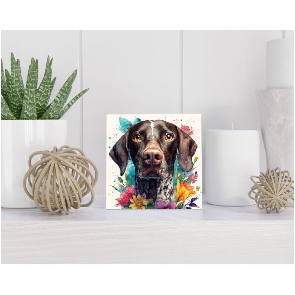 Tegel 15x15 cm Duitse Staande Korthaar