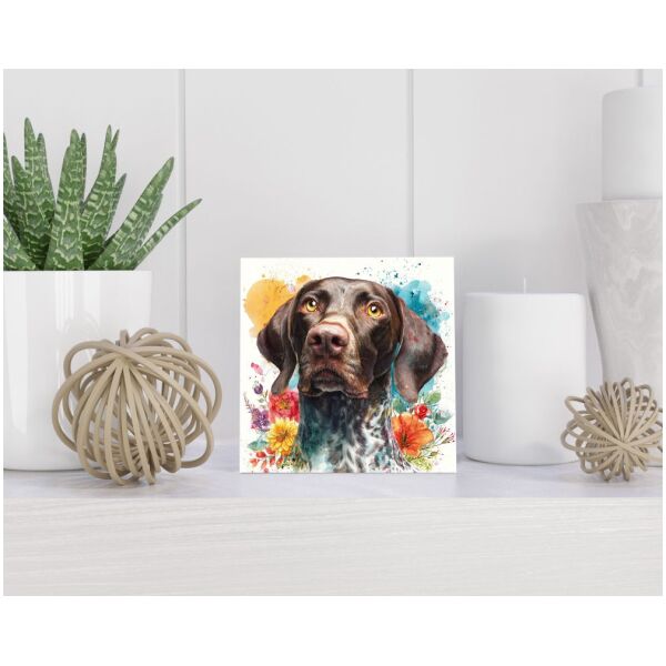 Tegel 15x15 cm Duitse Staande Korthaar