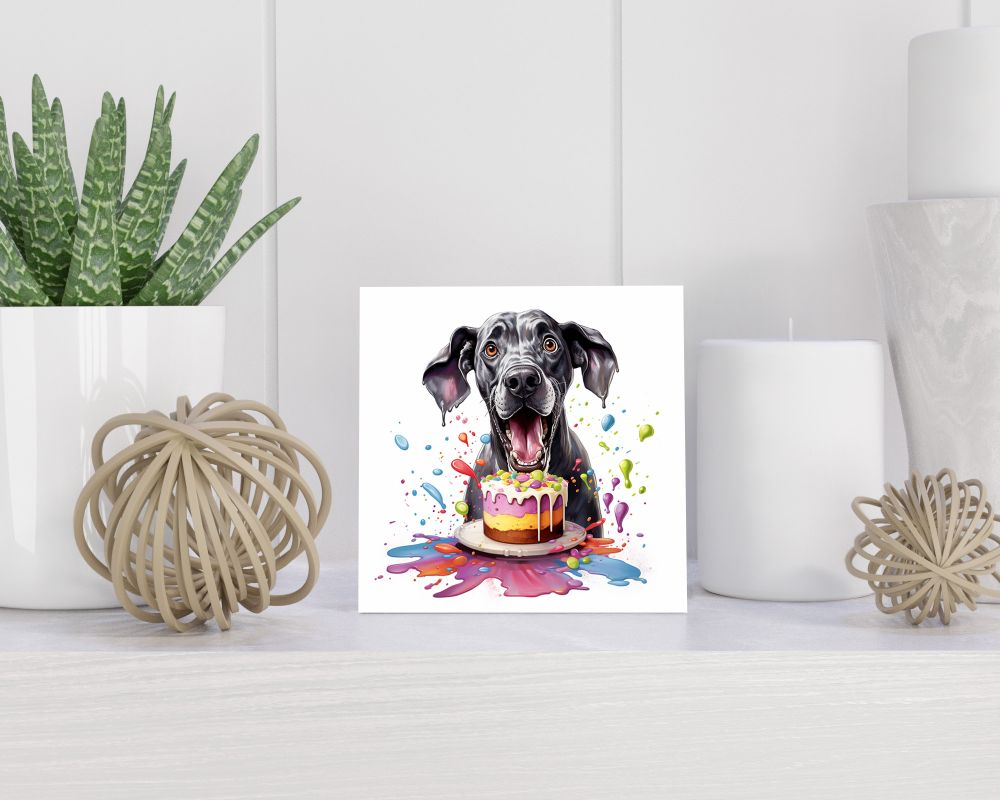 Tegel 15X15 Cm Met Deense Dog Cadeau Decoratie | Tegeltjes Met Tekst | Tegeltjes Met Spreuken | Collega | Oma | Opa | Pensioen | Mama | Papa | Vriend Tegel 15x15 cm Deense Dog