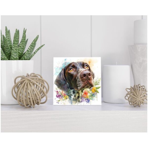 Tegel 15x15 cm Duitse Staande Korthaar