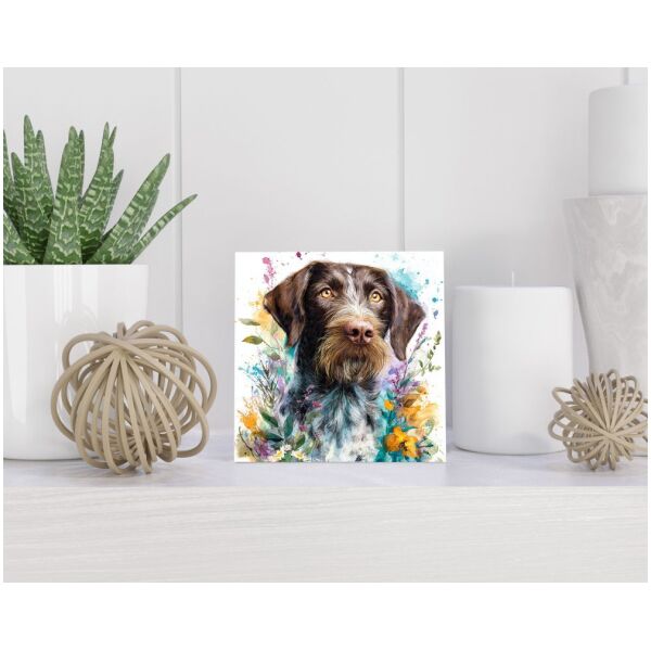 Tegel 15x15 cm Duitse Staande Draadhaar