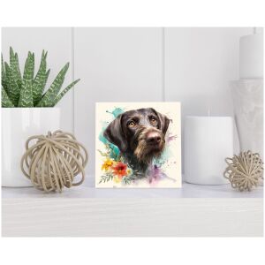 Tegel 15x15 cm Duitse Staande Draadhaar