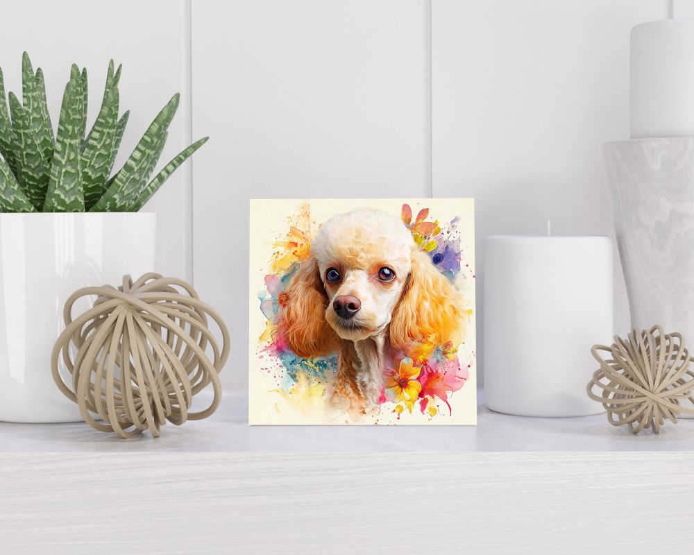 Tegel 15X15 Cm Met Poodle Cadeau Decoratie | Tegeltjes Met Tekst | Tegeltjes Met Spreuken | Collega | Oma | Opa | Pensioen | Mama | Papa | Vriend Tegel 15x15 cm Poodle