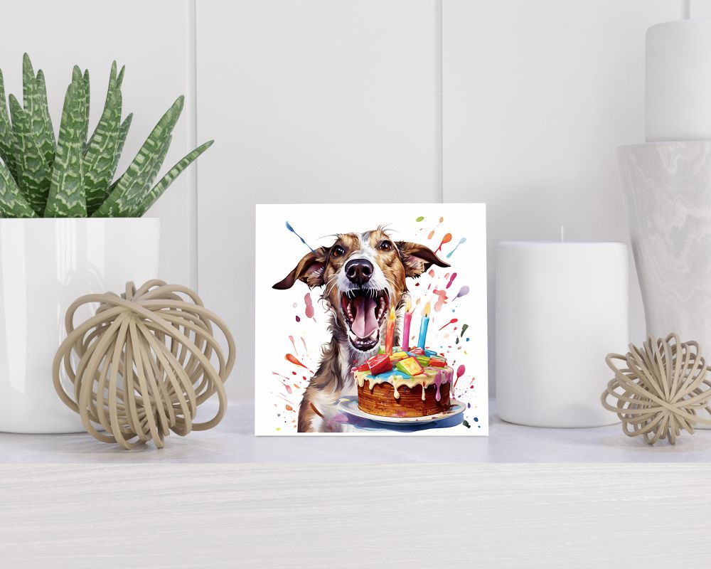 Tegel 15X15 Cm Met Greyhound Cadeau Decoratie | Tegeltjes Met Tekst | Tegeltjes Met Spreuken | Collega | Oma | Opa | Pensioen | Mama | Papa | Vriend Tegel 15x15 cm Greyhound