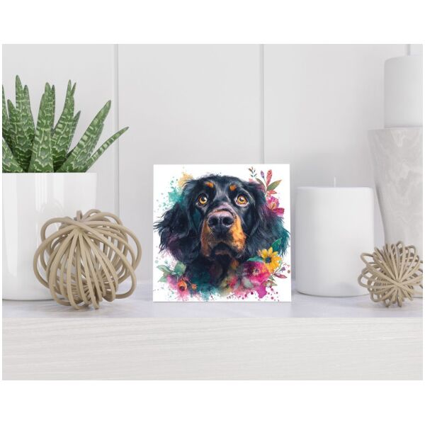 Tegel 15X15 Cm Met Gordon Setter Cadeau Decoratie | Tegeltjes Met Tekst | Tegeltjes Met Spreuken | Collega | Oma | Opa | Pensioen | Mama | Papa | Vriend Tegel 15x15 cm Gordon Setter