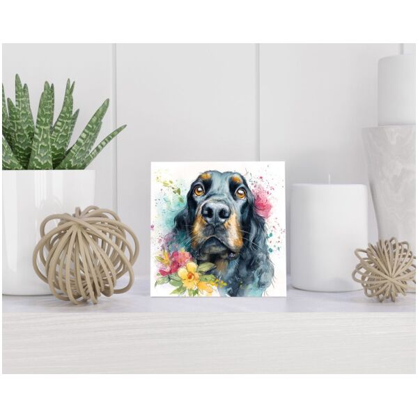 Tegel 15X15 Cm Met Gordon Setter Cadeau Decoratie | Tegeltjes Met Tekst | Tegeltjes Met Spreuken | Collega | Oma | Opa | Pensioen | Mama | Papa | Vriend Tegel 15x15 cm Gordon Setter
