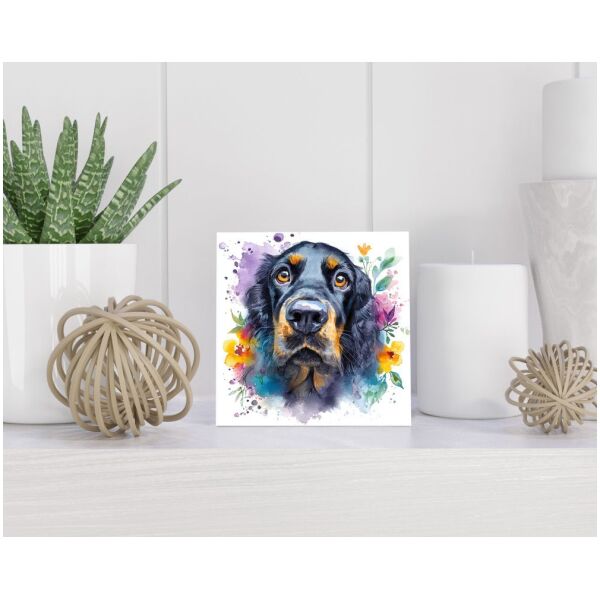 Tegel 15X15 Cm Met Gordon Setter Cadeau Decoratie | Tegeltjes Met Tekst | Tegeltjes Met Spreuken | Collega | Oma | Opa | Pensioen | Mama | Papa | Vriend Tegel 15x15 cm Gordon Setter