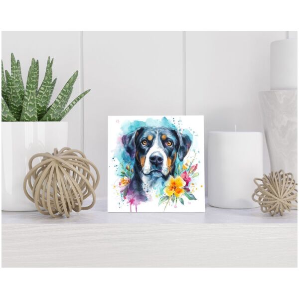 Tegel 15X15 Cm Met Groenlandse Hond Cadeau Decoratie | Tegeltjes Met Tekst | Tegeltjes Met Spreuken | Collega | Oma | Opa | Pensioen | Mama | Papa | Vriend Tegel 15x15 cm Groenlandse Hond