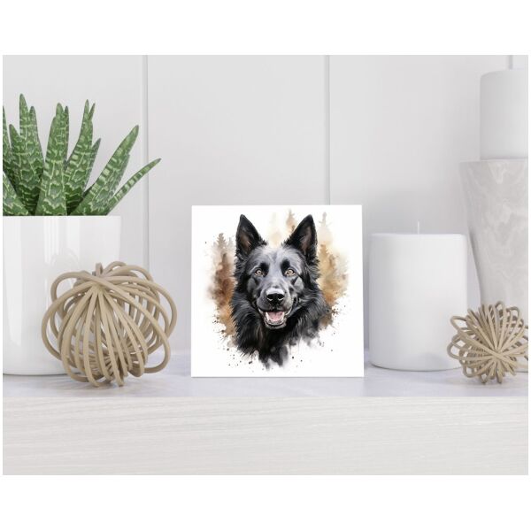 Tegel 15x15 cm Belgische Herder (Groenendaeler)