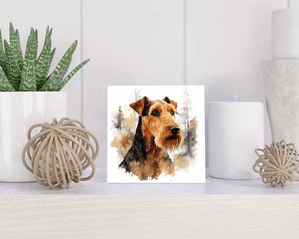 Tegel 15x15 cm Airedale Terriër