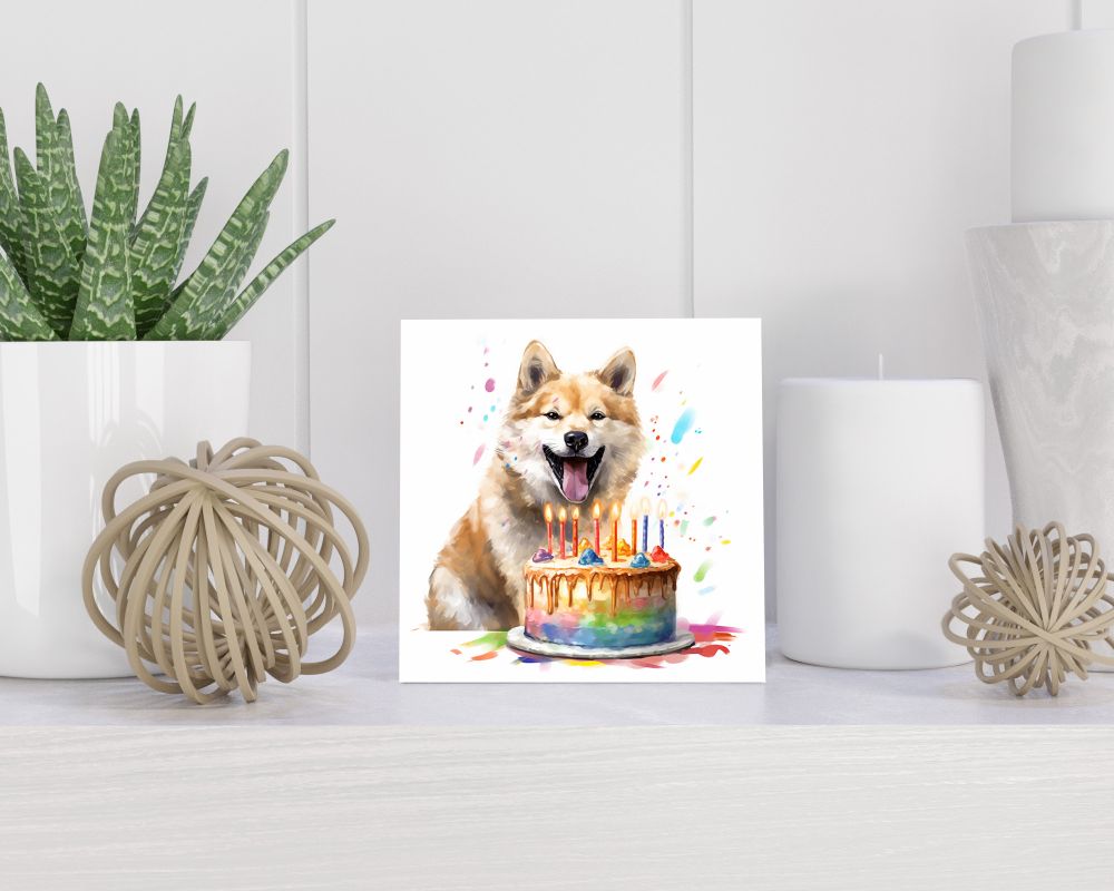 Tegel 15X15 Cm Met Akita Cadeau Decoratie | Tegeltjes Met Tekst | Tegeltjes Met Spreuken | Collega | Oma | Opa | Pensioen | Mama | Papa | Vriend Tegel 15x15 cm Akita