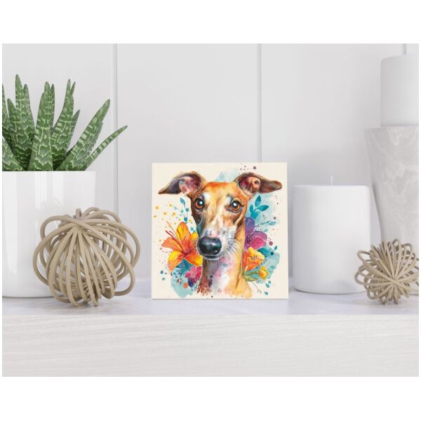 Tegel 15X15 Cm Met Greyhound Cadeau Decoratie | Tegeltjes Met Tekst | Tegeltjes Met Spreuken | Collega | Oma | Opa | Pensioen | Mama | Papa | Vriend Tegel 15x15 cm Greyhound