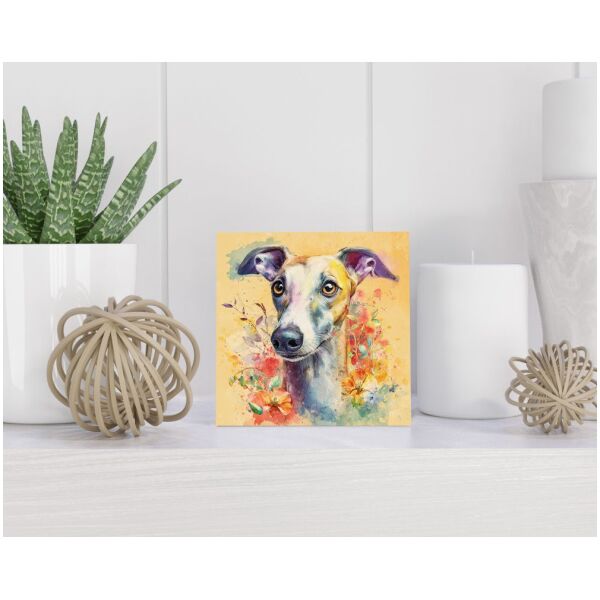 Tegel 15X15 Cm Met Greyhound Cadeau Decoratie | Tegeltjes Met Tekst | Tegeltjes Met Spreuken | Collega | Oma | Opa | Pensioen | Mama | Papa | Vriend Tegel 15x15 cm Greyhound