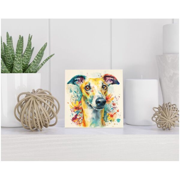 Tegel 15X15 Cm Met Greyhound Cadeau Decoratie | Tegeltjes Met Tekst | Tegeltjes Met Spreuken | Collega | Oma | Opa | Pensioen | Mama | Papa | Vriend Tegel 15x15 cm Greyhound