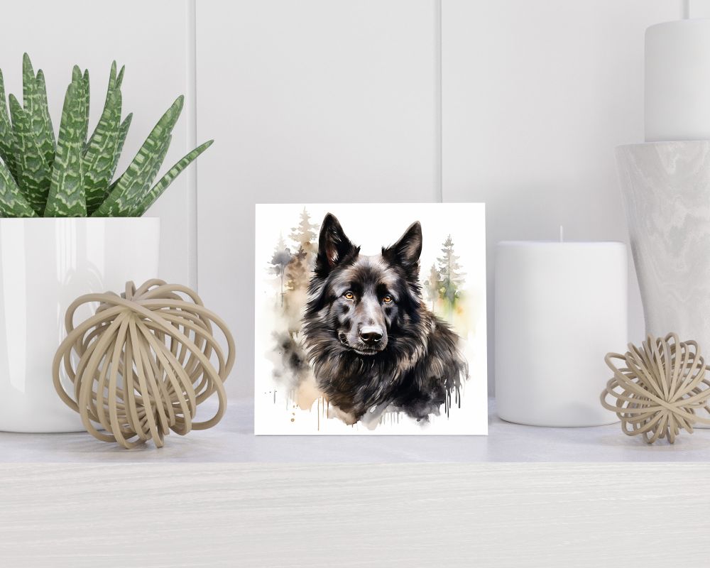 Tegel 15X15 Cm Met Belgische Herder (Tervuerense) Cadeau Decoratie | Tegeltjes Met Tekst | Tegeltjes Met Spreuken | Collega | Oma | Opa | Pensioen | Mama | Papa | Vriend Tegel 15x15 cm Belgische Herder (Tervuerense)