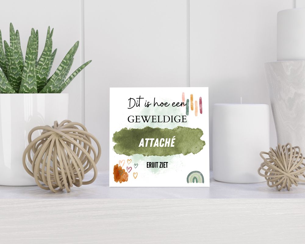 Tegel 15X15 Cm Met Attaché Cadeau Decoratie | Tegeltjes Met Tekst | Tegeltjes Met Spreuken | Collega | Oma | Opa | Pensioen | Mama | Papa | Vriend Tegel 15x15 cm Attaché