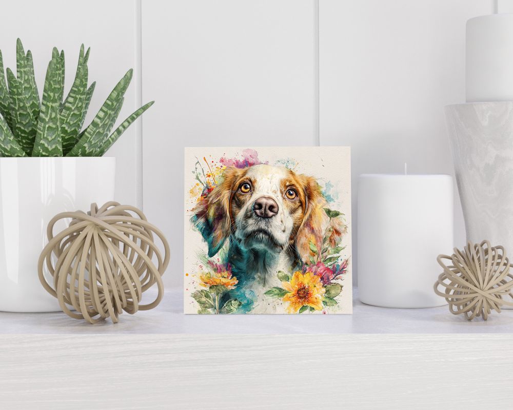 Tegel 15X15 Cm Met Harrier Cadeau Decoratie | Tegeltjes Met Tekst | Tegeltjes Met Spreuken | Collega | Oma | Opa | Pensioen | Mama | Papa | Vriend Tegel 15x15 cm Harrier