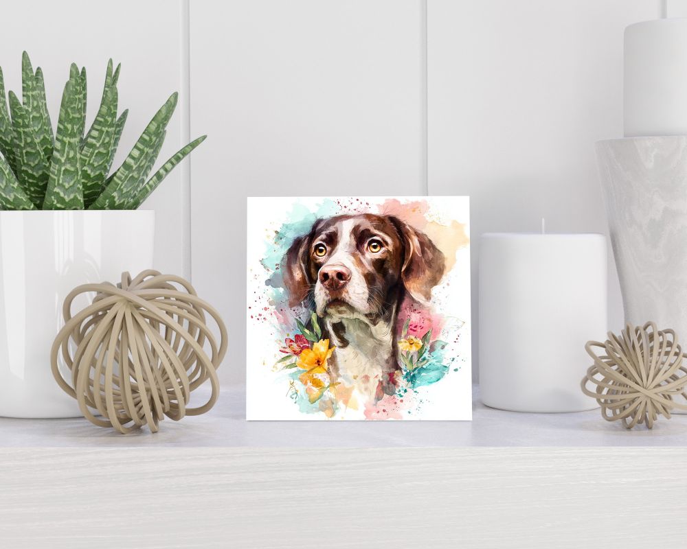 Tegel 15X15 Cm Met Harrier Cadeau Decoratie | Tegeltjes Met Tekst | Tegeltjes Met Spreuken | Collega | Oma | Opa | Pensioen | Mama | Papa | Vriend Tegel 15x15 cm Harrier