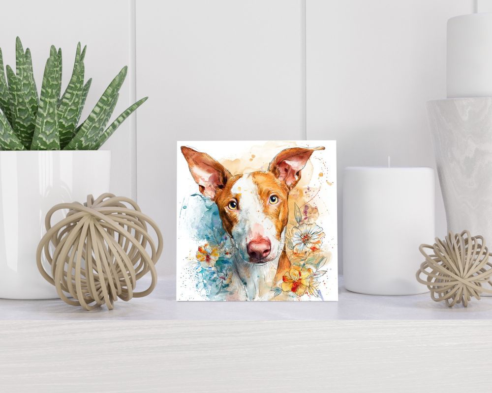 Tegel 15X15 Cm Met Podenco Ibicenco Cadeau Decoratie | Tegeltjes Met Tekst | Tegeltjes Met Spreuken | Collega | Oma | Opa | Pensioen | Mama | Papa | Vriend Tegel 15x15 cm Podenco Ibicenco