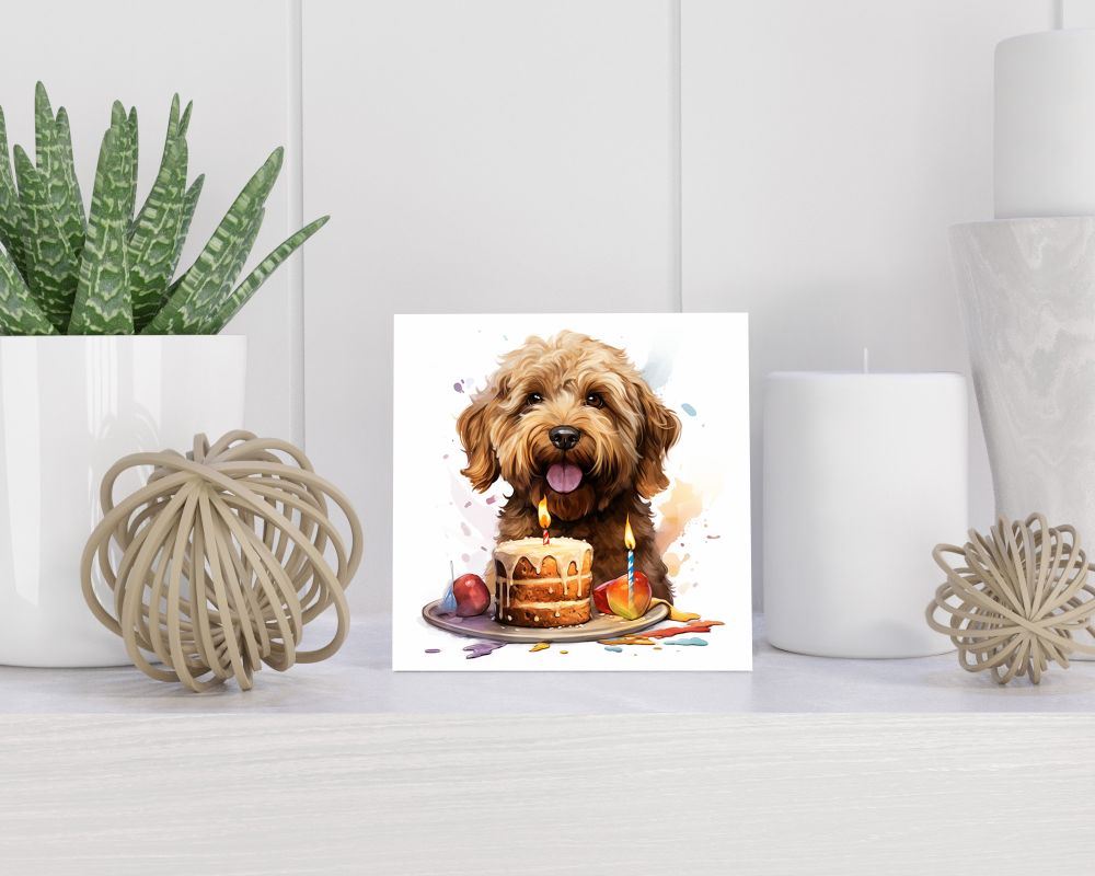 Tegel 15X15 Cm Met Labradoodle Cadeau Decoratie | Tegeltjes Met Tekst | Tegeltjes Met Spreuken | Collega | Oma | Opa | Pensioen | Mama | Papa | Vriend Tegel 15x15 cm Labradoodle