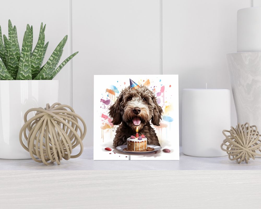 Tegel 15X15 Cm Met Labradoodle Cadeau Decoratie | Tegeltjes Met Tekst | Tegeltjes Met Spreuken | Collega | Oma | Opa | Pensioen | Mama | Papa | Vriend Tegel 15x15 cm Labradoodle