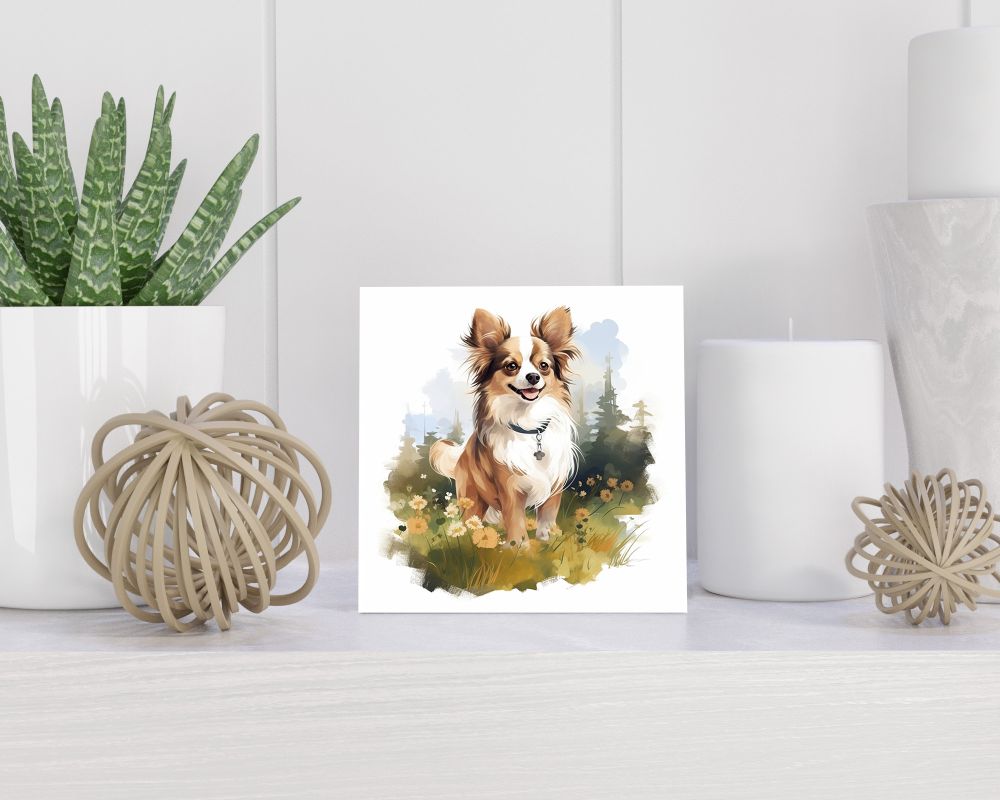 Tegel 15x15 cm Chihuahua Kortharig