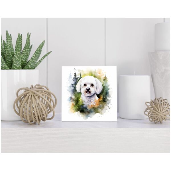 Tegel 15x15 cm Bichon Frisé