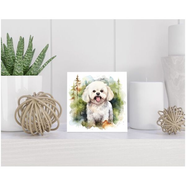 Tegel 15x15 cm Bichon Frisé