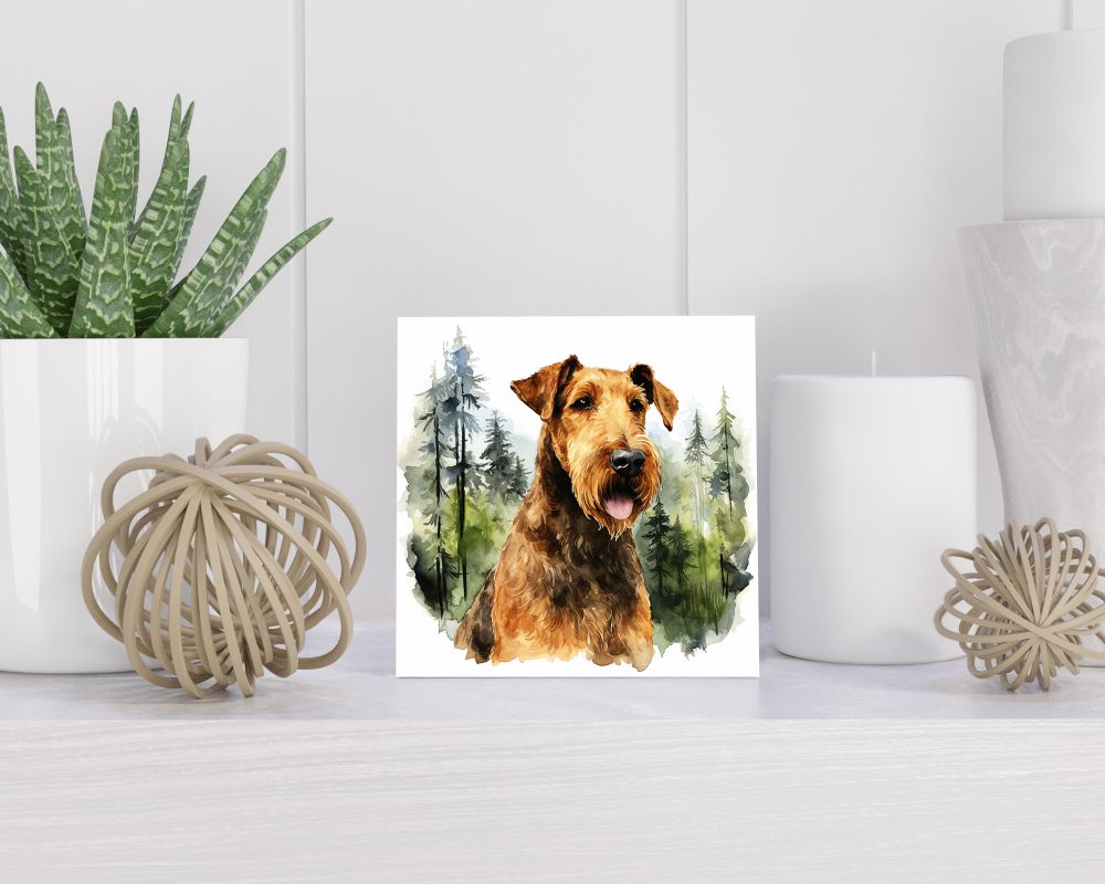Tegel 15x15 cm Airedale Terriër