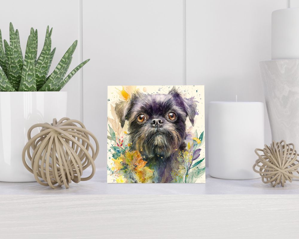 Tegel 15X15 Cm Met Affenpinscher Cadeau Decoratie | Tegeltjes Met Tekst | Tegeltjes Met Spreuken | Collega | Oma | Opa | Pensioen | Mama | Papa | Vriend Tegel 15x15 cm Affenpinscher
