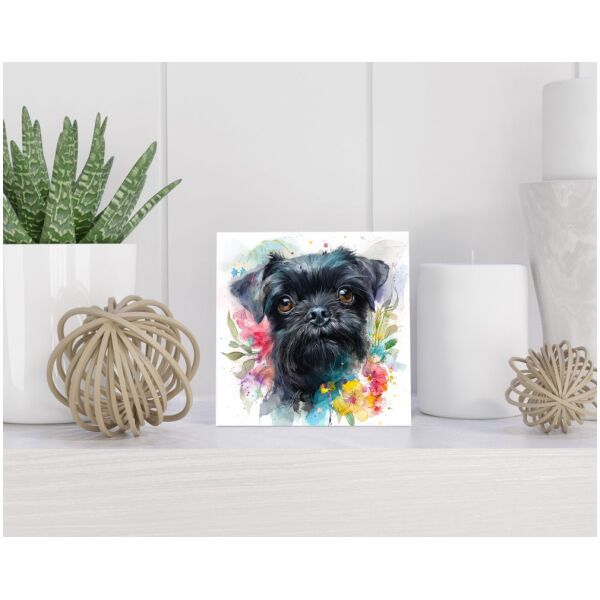 Tegel 15X15 Cm Met Affenpinscher Cadeau Decoratie | Tegeltjes Met Tekst | Tegeltjes Met Spreuken | Collega | Oma | Opa | Pensioen | Mama | Papa | Vriend Tegel 15x15 cm Affenpinscher