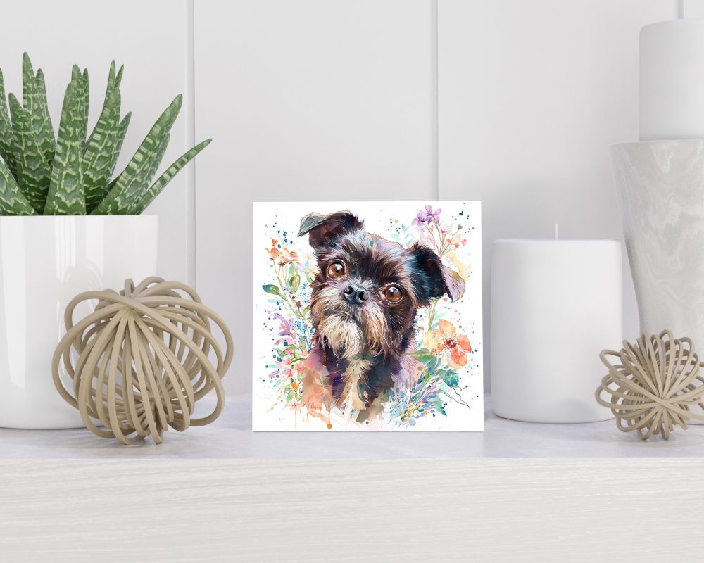 Tegel 15X15 Cm Met Affenpinscher Cadeau Decoratie | Tegeltjes Met Tekst | Tegeltjes Met Spreuken | Collega | Oma | Opa | Pensioen | Mama | Papa | Vriend Tegel 15x15 cm Affenpinscher
